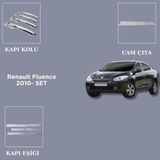 Alminox Oto Aksesuar Renault Fluence 2010 - Set Kapı Kolu-Cam Çıta-Kapı Eşiği - Paslanmaz Çelik