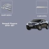 Alminox Oto Aksesuar Renault Fluence 2010- Set Kapı Kolu-Cam Çıta - Paslanmaz Çelik