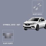 Alminox Oto Aksesuar Renault Symbol 2013- Set Kapı Kolu-Kapı Eşiği - Paslanmaz Çelik
