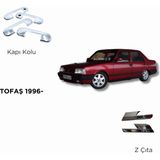 Alminox Oto Aksesuar Tofaş Şahin-Doğan-Kartal 1996- Set Kapı Kolu- Z Çıta - Paslanmaz Çelik