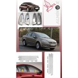 Alminox Oto Fiat Linea Krom Cam Çıtası 8 Parça 2007 Üzeri Paslanmaz Çelik +Fiat Linea Krom Kapı Kolu 2007 Üzeri Paslanmaz Çelik - Gümüş