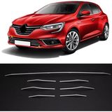 Alminox Oto Renault Megane 4 Ön Tampon Alt Çıtası 2016 2019 Kromu Nikelajı 7 Parça