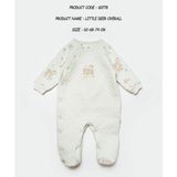 Almira Anne Bebek Unisex Hayvan Baskılı Fermuarlı Organik Uyku Tulumu - Krem - 3 - 4 Yaş