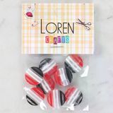 Almira Butik Loren Crafts 8'Li Desenli Düğme - 1090