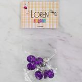 Almira Butik Loren Crafts Mor 8 Li Düğme - 236
