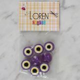 Almira Butik Loren Crafts Mor 8 Li Nazar Boncuğu Düğme - 169