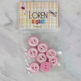 Almira Butik Loren Crafts Pembe 8 Li Ayak İzi Düğme - 436