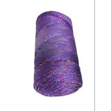 Almira Butik Makrome İpi 3Mm Polyester Mor Simli