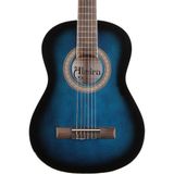 Almira MG917-JR-BLS 3/4 Klasik Gitar - Blue Sunburst (Eğitim - Junior Boy) | Mavi Sunburst Parlak Bitiş, 8-12 Yaş Arası Öğrenci Ergonomisine Uygun Ince Sap Profili, Yumuşak Naylon Teller