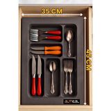 ALMITAL 35X45 Antrasit Çekmece Içi Kaşıklık 6 Gözlü Ürünü 31*41 Cm'e Kadar Kesebilirsiniz - RENK