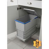 ALMITAL Cassone 24 Litre, Dolap içi Raylı GRİ, Otomatik Çöp Kovası , kapak genişliği 40 cm.
