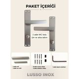 ALMITAL Lusso Inox Aynalı Kapı Kolu Lüks Wc Kapı Kolu