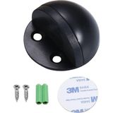 Almital Mobilya Aksesuarlari 1 ADET SİYAH YARIM AY TİPİ YER TAMPONU, KAPI STOPERİ (3M STİCKER HEDİYELİ),