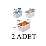 almital mobilya aksesuarları furniture accessories 2 ADET 3.5 Lt Dolap Içi, Buzdolabı Düzenleyici, Banyo Organizer Sepet