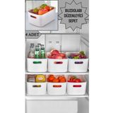 almital mobilya aksesuarları furniture accessories 4 ADET 9.5 Lt Dolap Içi, Buzdolabı Düzenleyici, Banyo Organizer Sepet