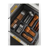 almital mobilya aksesuarları furniture accessories 40x45 Antrasit Çekmece İçi Kaşıklık 7 gözlü Ürünü 38*41 Cm'e Kadar Kesebilirsiniz