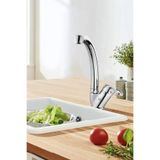 almital mobilya aksesuarları furniture accessories Rubinetti Evye Bataryası, Krom, Döner Başlı, Çift Su Girişli, 40 Mm Kartuşlu