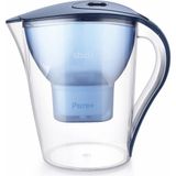 ALMITAL Su Arıtma Sürahisi + 3 Adet Filtre I Pure+ ve Maxtra+ Filtreleri ile Uyumlu - 3,5 lt - Mavi