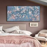 Almond Blossom Yağlı Boya Dokulu Tablo 75X100 Siyah Çerçeveli