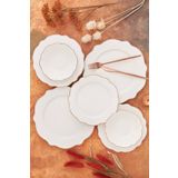 Almond Rose Line 24 Parça 6 Kişilik Porselen Yemek Takımı