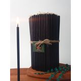 almumu Mum Petekoğlu Dilek Mumu Doğal Petek İnce Uzun Parti Nişan Düğün Ritüel Doğum Günü Mum 15 Adet Beeswax Candle (Siyah)