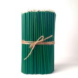 almumu Mum Petekoğlu Dilek Mumu Doğal Petek İnce Uzun Parti Nişan Düğün Ritüel Doğum Günü Mum 15 Adet Beeswax Candle (Yeşil)