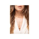 Alnis Atelier Ham Sitrin Doğal Taş ve Dorica Kolye 2li Set