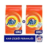 Alo 10 kg Kar Çiçeği Ferahlğı Beyazlar ve Renkliler Hızlı Çözülme Toz Deterjan x 2 Adet