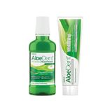Aloe Dent Mucize Aloevera ile Ekstra Beyazlatıcı Diş Macunu - 100 ml ve Aloe Dent Alkolsüz ve Florürsüz Ağız Kokusu Önleyici Doğal Ağız Bakım Suyu - 250 ml