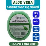 Aloe Vera Özlü Doğal El Yapımı Sabunlu Vücut Duş Süngeri - Bialife