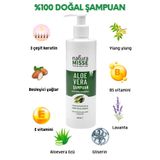 Aloe Vera Şampuan 330 ml Keratin B5 Provitamin Ylang Yağı Dökülme Karşıtı Güçlü Besleyici Saçlar