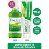 AloeDent Aloe Dent Aloevera Diş Macunu 100 ml ve Ağız Kokusu Önleyici 250 ml Ağız Bakım Suyu Seti