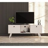 Alonex Force Tv Ünitesi Beyaz Televizyon Konsolu 140 cm Ekonomik Modül Sehpa