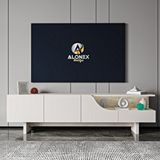 Alonex Home 180 Cm Line Tv Ünitesi, Ekonomik Tv Ünitesi, Modern Tasarım, Modüler Gri