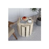ALONEX HOME Azra Traverten Zigon Sehpa Yan Sehpa 3'lü Sehpa, Ekonomik Sehpa, Modüler Sehpa, Modern Sehpa