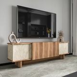 Alonex Home Diana 180 cm Tv Ünitesi , Ceviz- Mermer Desenli Tv Ünitesi - Ceviz - Ekru