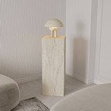 ALONEX HOME Diana Yan Sehpa, Traverten Yan Sehpa, Kitaplık, Çok Amaçlı Sehpa - Traventen