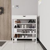 Alonex Home Royal Ayakkabilik , 4 Bölmeli , Saklama Gözlü , Beyaz Ayakkabilik