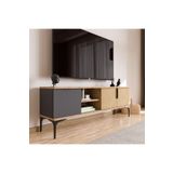 ALONEX HOME Tarz Antrasit-yunus, 150 Cm Tv Ünitesi , Tv Sehpası ,raflı Tv Ünitesi Konsol