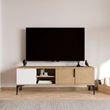 Alonex Home Tarz Sepet-Beyaz , 150 Cm Tv Ünitesi , Tv Sehpası ,Raflı Tv Ünitesi Konsol