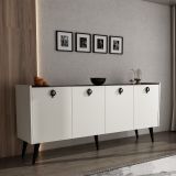 Alonex Kaya Konsol, Ay Taşı Kırık Beyaz, 180 Cm