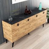 Alonex Kaya Konsol Modern Tasarımlı Ahşap Mobilya Atlantik Çam Renkli 180 cm Derinlik 40 cm