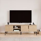 Alonex Tarz Tv Ünitesi , Raflı Tv Sehpası , 180 Cm Tv Konsolu Full Yunus Kahverengi