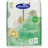 Alouette Kağıt Havlu 2 x 51 3 Katlı Motifli - 2 Rulo - Beyaz
