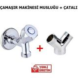 Alp Çamaşır / Bulaşık Makinesi Musluğu Ve Çatal Çift Çıkış Aparatı Krom