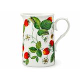 Alp Çileği Porselen Sürahi, 3/4 Litrelik, 13 cm, Çilek ve Arı Desenli, Birinci Sınıf Kalite
