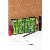 Alp Collection Bambu Panda Desenli Kalemlik Fermuarlı Makyaj Çantası Orta Boy 12cm X 20cm