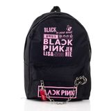 Alp Collection Blackpink Kpop Baskılı Piercing Zincirli Sırt Okul Çantası