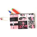 Alp Collection Bybag Blackpink Baskılı Bez Kalemlik Fermuarlı Cüzdan Makyaj Çantası - Renkli