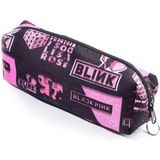 Alp Collection Bybag Siyah Blackpink Kpop Desenli Kalemlik Fermuarlı Makyaj Çantası